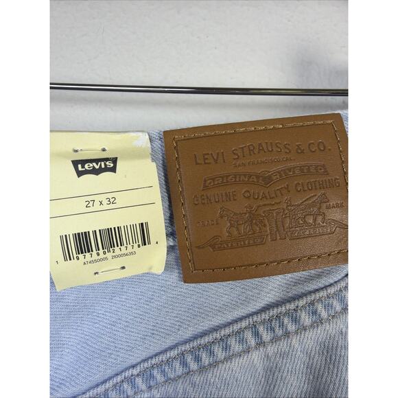 LEVI'S PREMIUM Light Mid Rise BAGGY DAD WIDE LEG Pleated Jeans Size 27 * 32 NWT - Picture 4 of 14